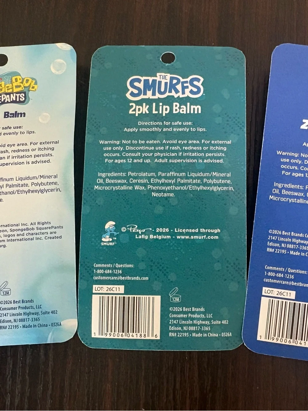 Disney Kids 3-Pack Character Lip Balm Set - Pink, Yellow, Blue, Purple